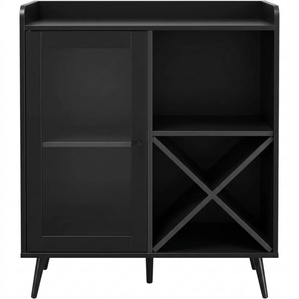 Moderner Barschrank mit LED-Beleuchtung und Weinregal