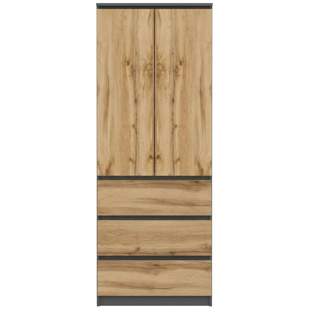 Moderner Kleiderschrank mit Schubladen und Regalen für Schlafzimmer und Kinderzimmer
