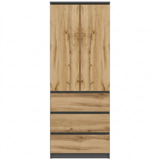 Moderner Kleiderschrank mit Schubladen und Regalen für Schlafzimmer und Kinderzimmer