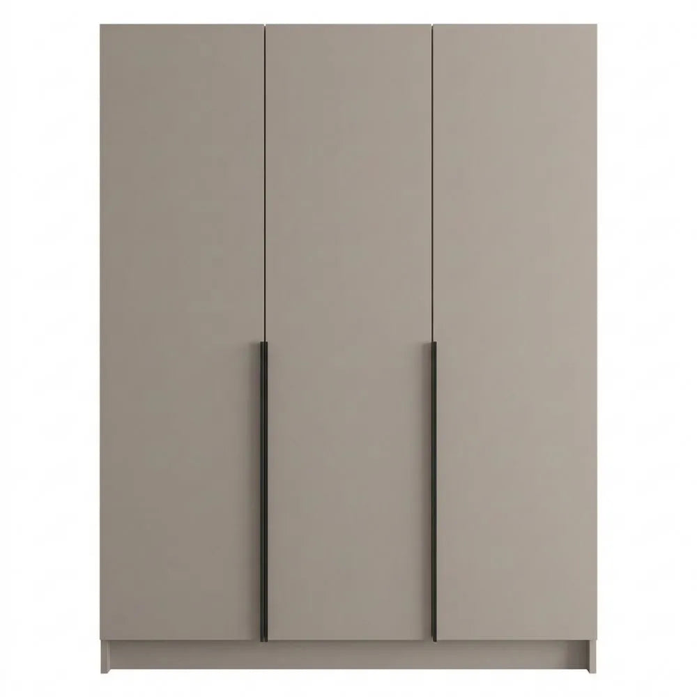 Vielseitiger Drehtürenschrank mit Regalen und Kleiderstange, 3-türig, elegantes Design