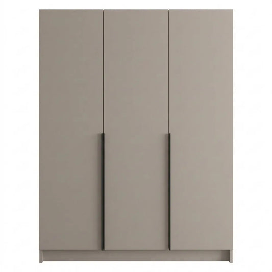 Vielseitiger Drehtürenschrank mit Regalen und Kleiderstange, 3-türig, elegantes Design